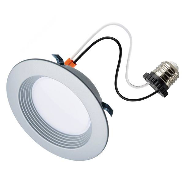 4" 6.7 watt 120 volt CCT Selectable Brushed Nickel Dimmable LED Retrofit Downlight