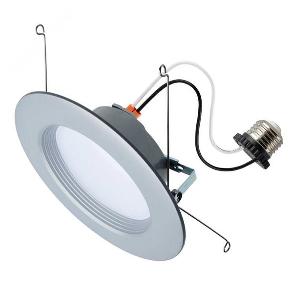 5"-6" 9 watt 120 volt CCT Selectable Brushed Nickel Dimmable LED Retrofit Downlight
