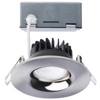 Satco 5"-6" 10 watt 120 volt CCT Selectable Round Brushed Nickel Remote Driver Dimmable LED