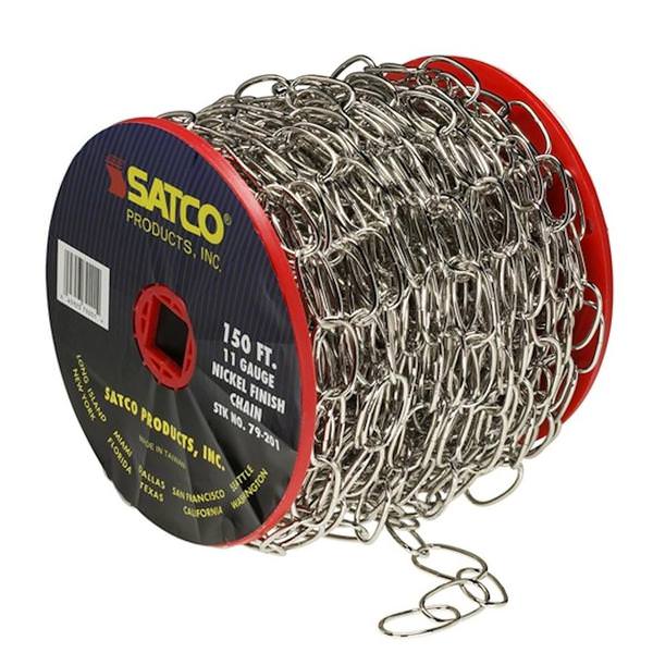 150' Nickel Fixture Chain Reel