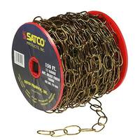 Satco 150' Antique Brass Fixture Chain Reel