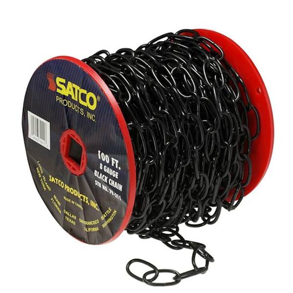 100' Black Fixture Chain Reel