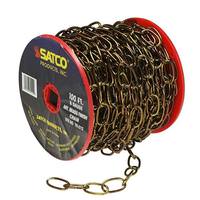 Satco 100' Antique Brass Fixture Chain Reel