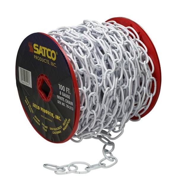 100' White Fixture Chain Reel