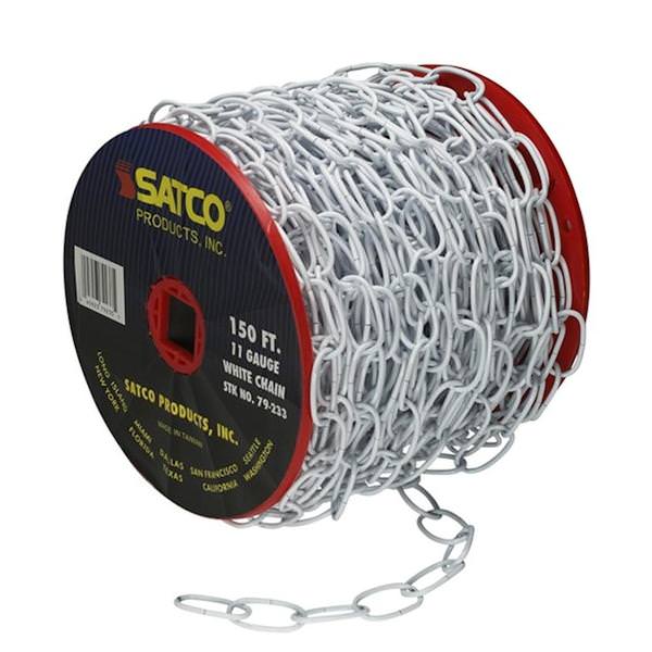 150' White Fixture Chain Reel