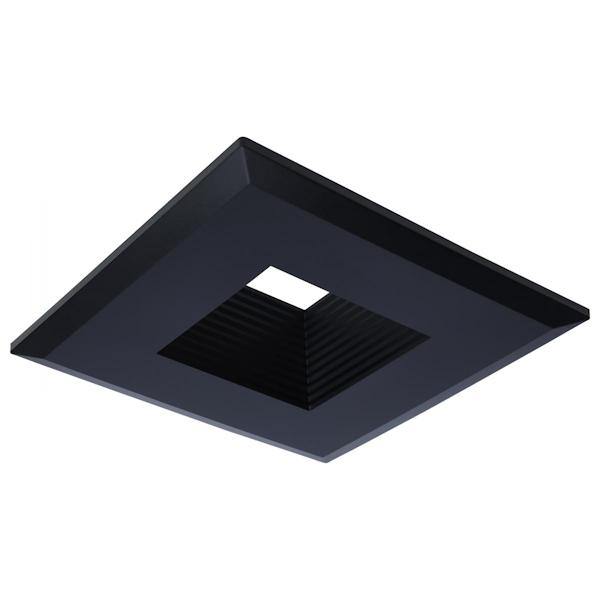 5"-6" Square Black Deep Baffle Trim for Recessed Downlight
