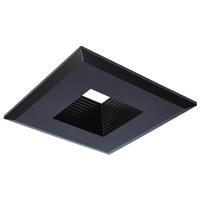 Satco 5"-6" Square Bronze Deep Baffle Trim for Recessed Downlight