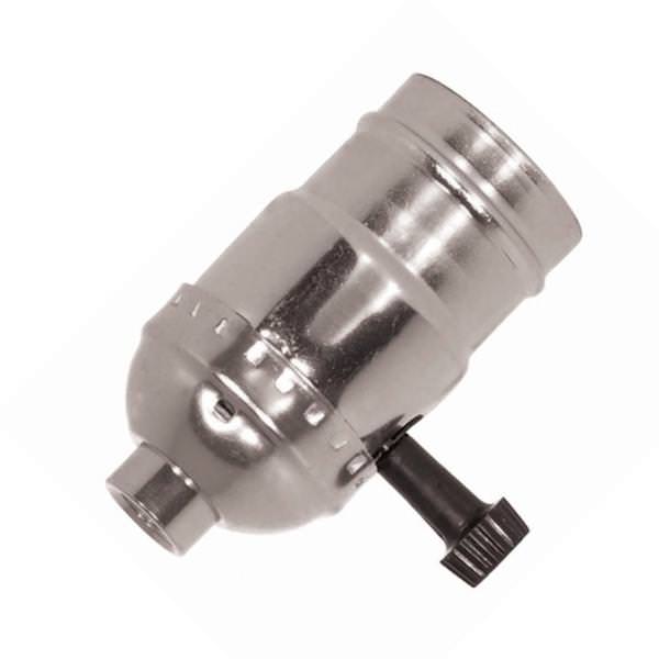 1/4 IPS Cap Nickel 3 Way 2 Circuit Turn Knob Socket