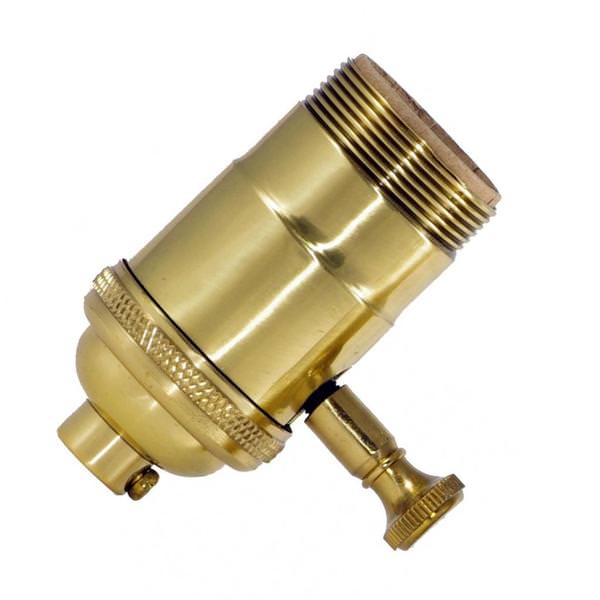 1/8 IPS Brite Gilt Medium Base On-Off Pull Chain Socket
