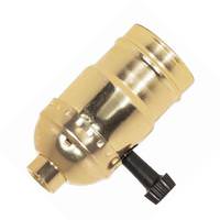 Satco 1/8 IPS Cap Brite Gilt On-Off Turn Knob Socket