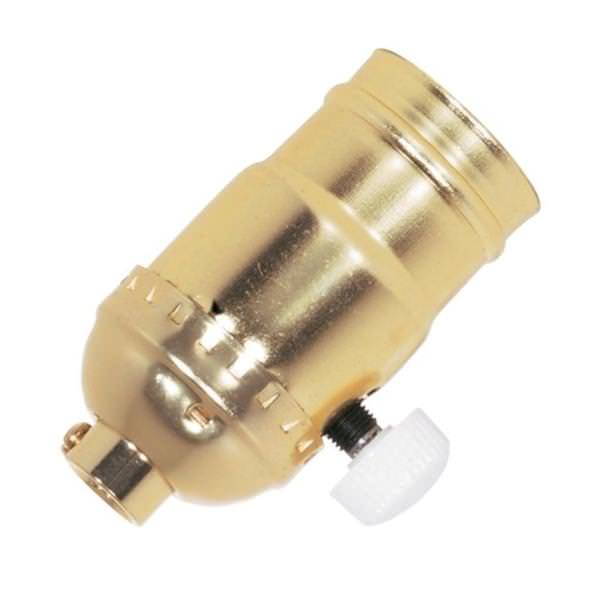 1/8 IPS Cap Brite Gilt Turn Knob Dimmer Socket