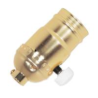 Satco 1/8 IPS Cap Brite Gilt Turn Knob Dimmer Socket
