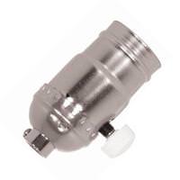Satco 1/8 IPS Cap Nickel Turn Knob Dimmer Socket