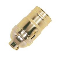 Satco 1/8 IPS Cap Brite Gilt 3 Way 2 Circuit Keyless Socket