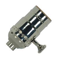 Satco 1/8 IPS Cap Polished Nickel On-Off Turn Knob Socket