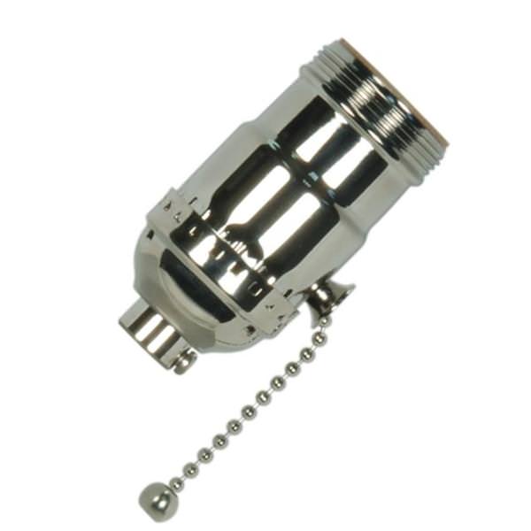 1/8 IPS Polished Nickel Medium Base On-Off Pull Chain Socket
