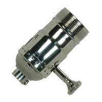 Satco 1/8 IPS Cap Polished Nickel Turn Knob Dimmer Socket