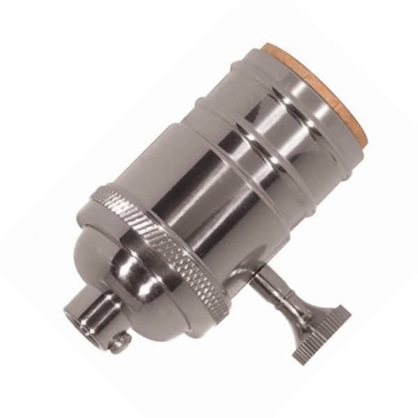 1/8 IPS Cap Polished Nickel 3 Way 2 Circuit Turn Knob Socket