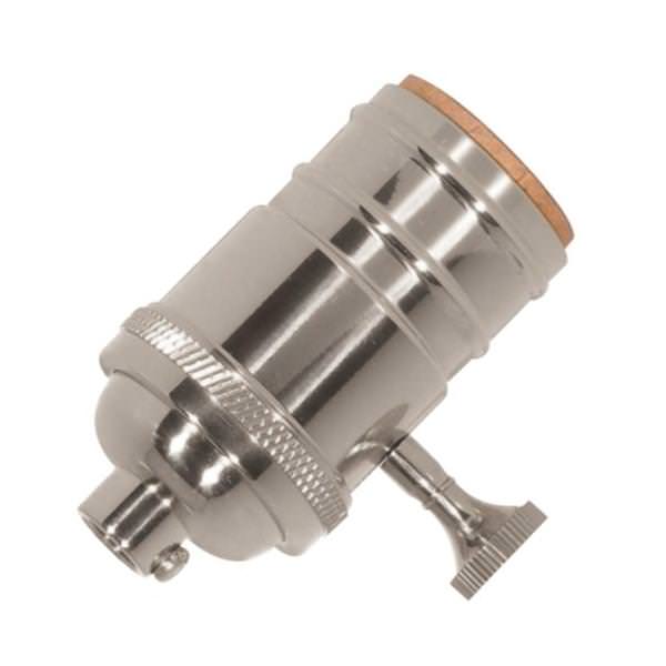 1/8 IPS Cap Polished Nickel On-Off Turn Knob Socket