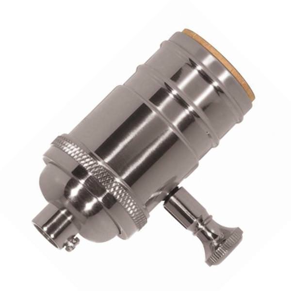 1/8 IPS Cap Polished Nickel Turn Knob Dimmer Socket