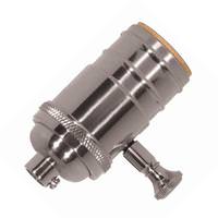 Satco 1/8 IPS Cap Polished Nickel Turn Knob Dimmer Socket
