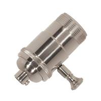 Satco 1/8 IPS Cap Polished Nickel Turn Knob Dimmer Socket