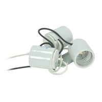 Satco 1/8 IP Metal Strap 3 Light Porcelain Socket