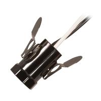 Satco 1/8 IP Brown Candelabra Base Phenolic Sockets with Spring Clip
