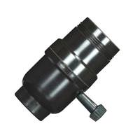 Satco 1/8 IPS Cap 3 Terminal 2 Circuit Turn Knob Socket with Bushing Less Set Screw