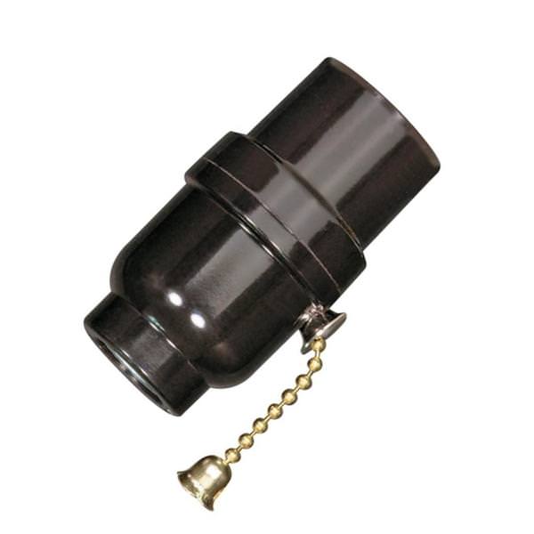 1/8 IPS Cap Brass On-Off Pull Chain Socket