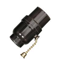 Satco 1/8 IPS Cap Brass 3 Way Pull Chain Socket