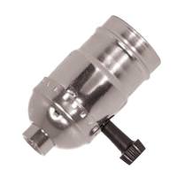 Satco 1/8 IPS Cap Nickel 3 Way 2 Circuit Strain Relief Turn Knob Socket