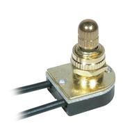 Satco Single Circuit Metal On-Off Rotary Switch with Bushing