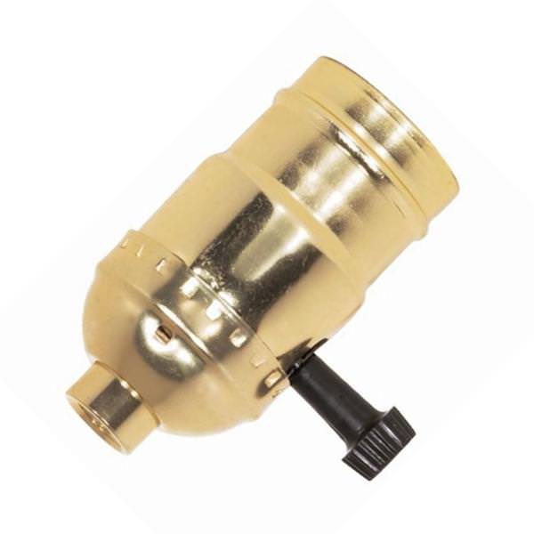 1/8 IPS Cap Brite Gilt On-Off Turn Knob Socket