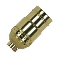 Satco 1/8 IPS Cap Polished Brass 3 Way 2 Circuit Keyless Socket