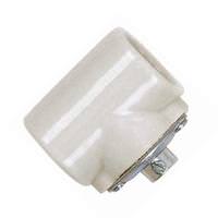 Satco 1/8 IPS Cap Porcelain Twin Socket with Flange Bushing Cap