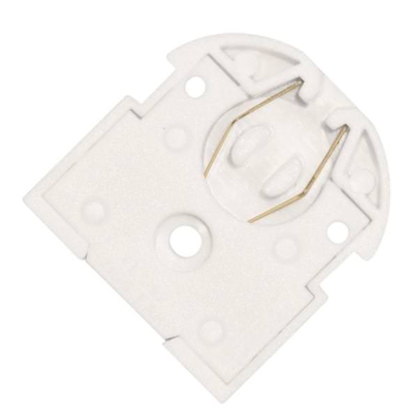 White T8 or T12 Butt-On Mounting Fluorescent Lampholder