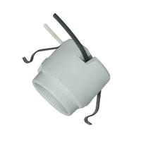 Satco Porcelain Keyless Medium (E26) Screw Socket with Rim and Double Snap In Clip