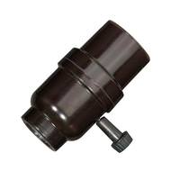 Satco 1/8 IPS Cap 3 Terminal 2 Circuit Turn Knob Socket with Bushing Less Set Screw