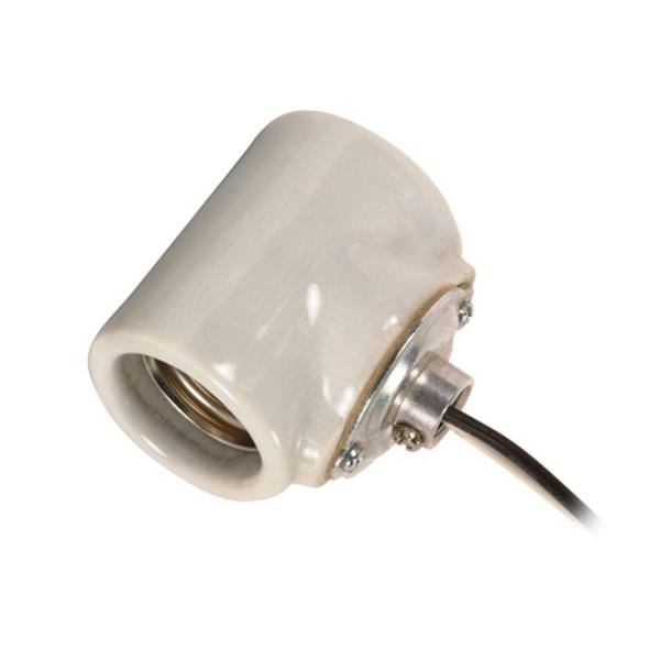 1/8 IPS Cap Glazed Porcelain Twin Socket with Flange Bushing Cap