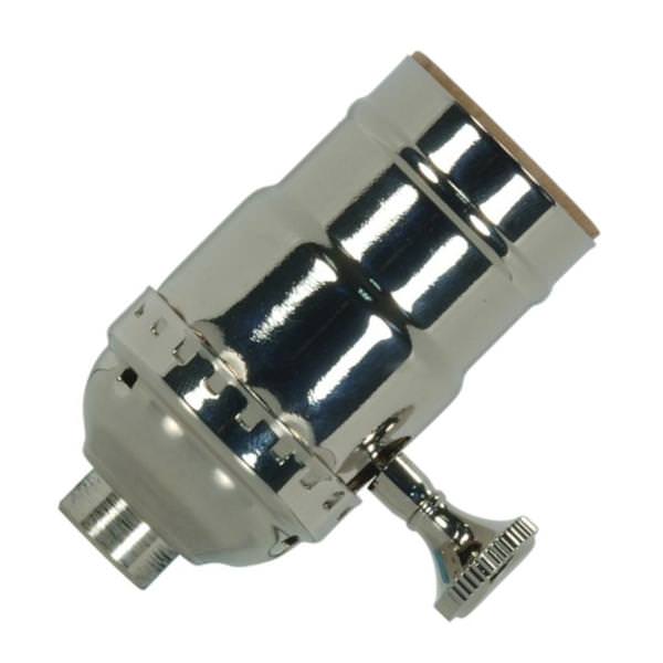 1/8 IPS Cap Polished Nickel On-Off Turn Knob Socket