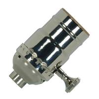 Satco 1/8 IPS Cap Polished Nickel On-Off Turn Knob Socket