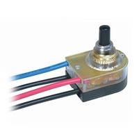 Satco Single Circuit On / Off Lighted Push Switch with Plastic Bushing