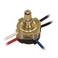 Satco 2 Circuit 4 Position 3 Way Metal Rotary Switch with Bushing