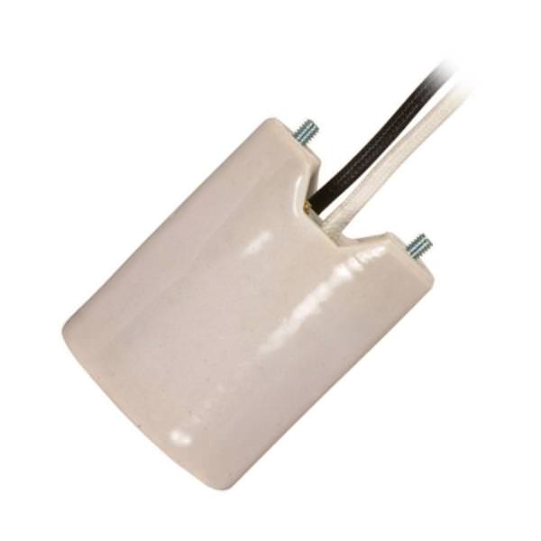 Porcelain Keyless Socket with 2 Wireways, Leads