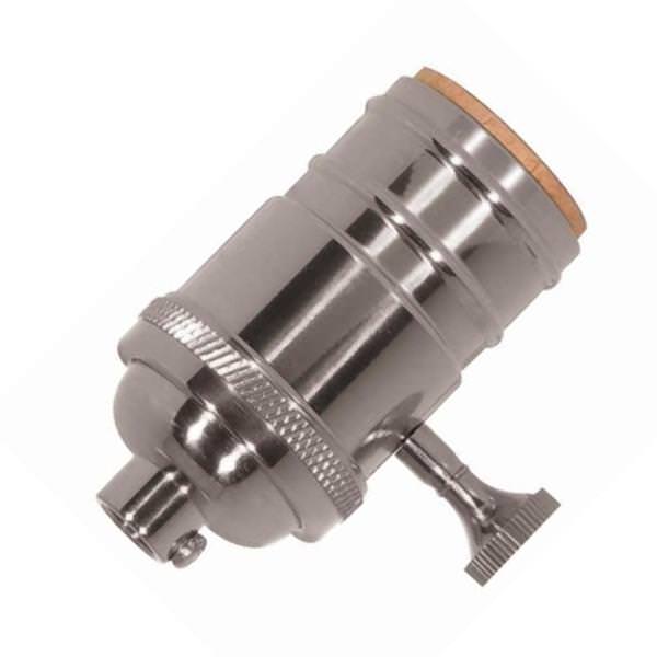 1/8 IPS Cap Polished Nickel 3 Terminal 2 Circuit Turn Knob Socket