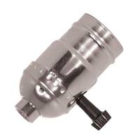 Satco 1/8 IPS Cap Nickel 3 Way 2 Circuit Turn Knob Socket