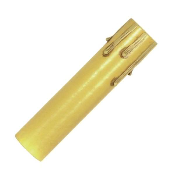 4" Ivory Drip Paper Candle Cover Candelabra Base