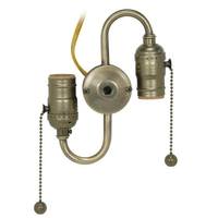 Satco Antique Brass Pull Chain Socket