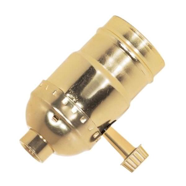 1/8 IPS Cap Brite Gilt 3 Way Turn Knob Socket